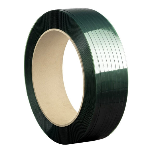 PET Strapping Band Embossed Green 16mm x 1200m 600kgf