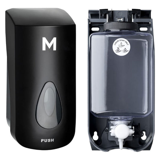 M Liquid Hand Soap Wall Dispenser - Black