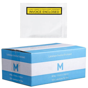 M Shipping Label Lopes Self Adhesive 'Invoice Enclosed' | 1000/Box