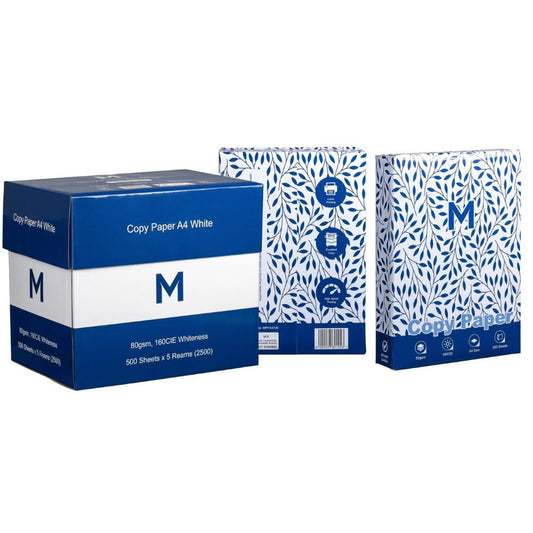 M A4 White Copy Paper | 5 Reams/Carton