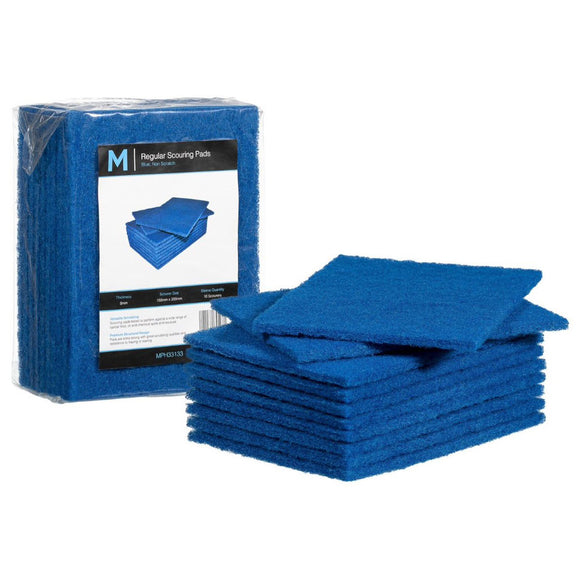 M Regular Scouring Pads Blue | 10/Pack