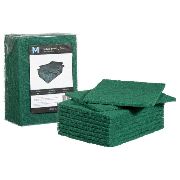 M Regular Scouring Pads Green | 10/Pack