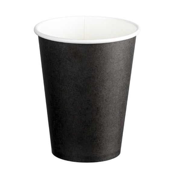 M Single Wall Coffee Cup Black 12oz (350ml) | 50/pack