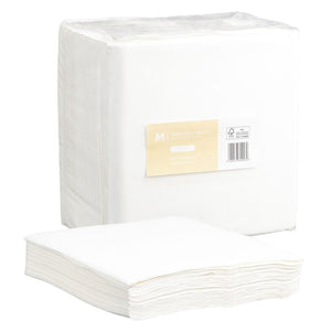 M Quilted Dinner Napkins 2 Ply 1/4 Fold White | 100/Pack