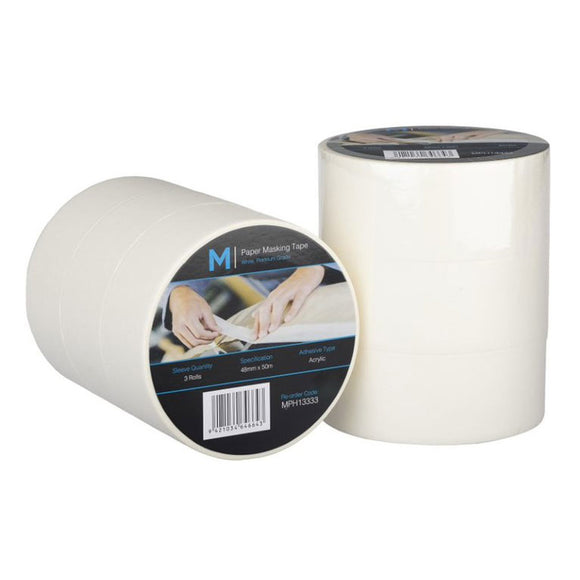 M Paper Masking Tape 48mm x 50m White | 1 Roll