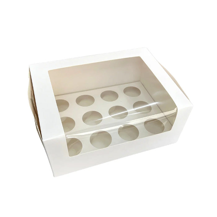 GoBake Window Mini Cupcake Box 12 Hole with insert | Each