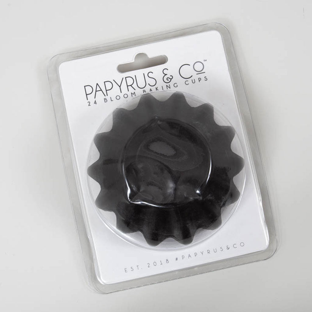 Papyrus Bloom Baking Cups Black | 24/Pack