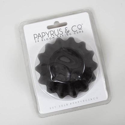 Papyrus Bloom Baking Cups Black | 24/Pack