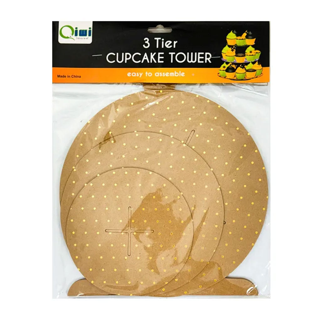 Qiwi 3 Tier Cardboard Cupcake Stand