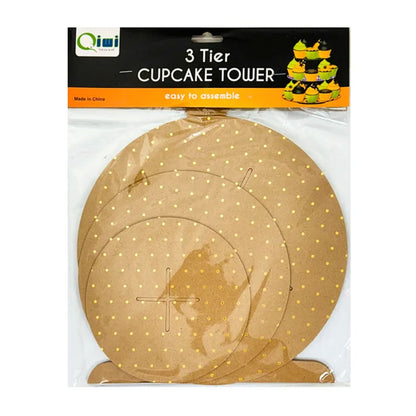 Qiwi 3 Tier Cardboard Cupcake Stand