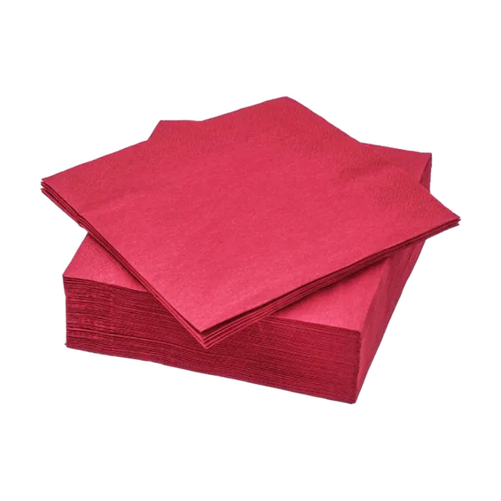 Qiwi Dinner Napkins 2Ply 1/4 Fold Red | 100/Pack