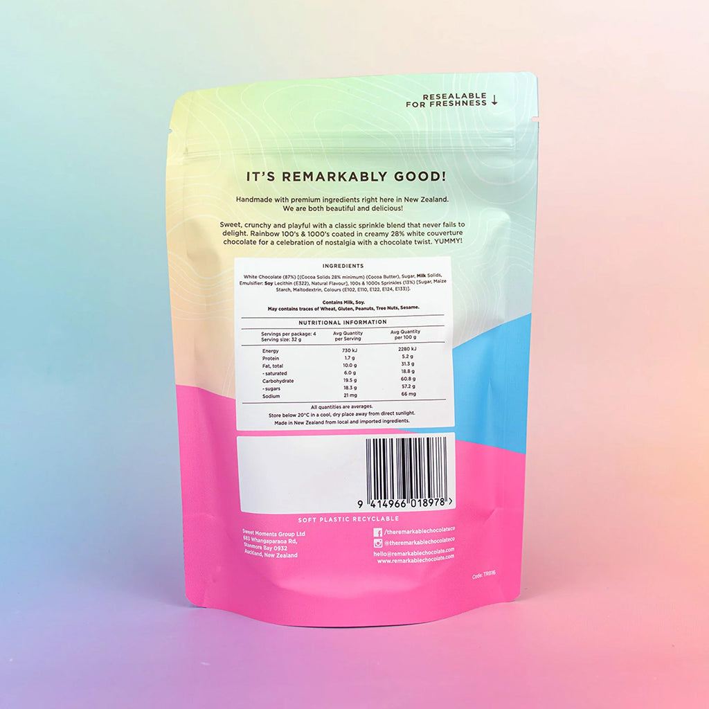 Remarkable Chocolate Luxury Bark - Fairy Bread | 125g