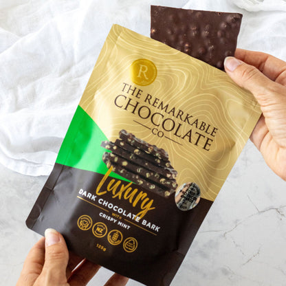 Remarkable Chocolate Luxury Bark - Dark Chocolate Crispy Mint | 125g
