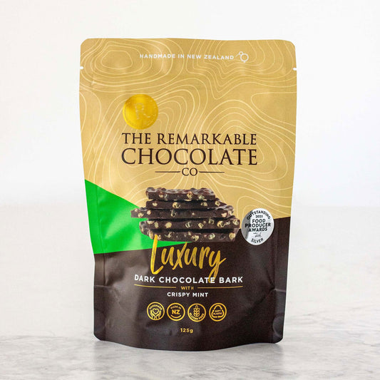 Remarkable Chocolate Luxury Bark - Dark Chocolate Crispy Mint | 125g