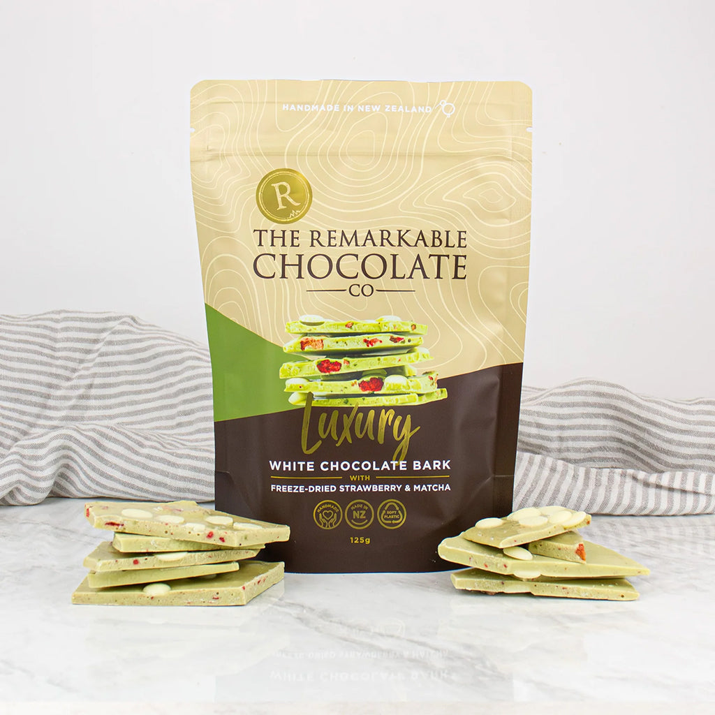 Remarkable Chocolate Luxury Bark - Strawberry Matcha | 125g