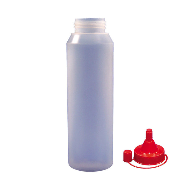 Squeezable Sauce Bottle & Red Cap 500ml (Each)