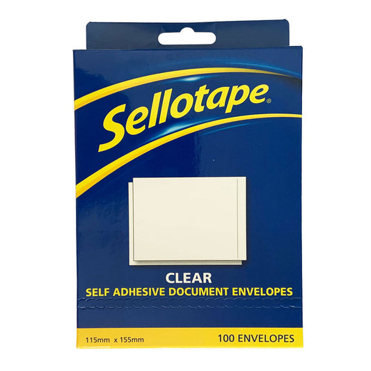 Sellotape Labelopes Clear 115x155mm | 100/Pack