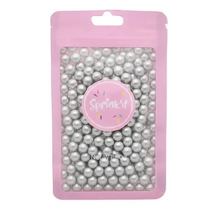 Sprink'd Sugar Balls Shiny Silver 8mm | 60g