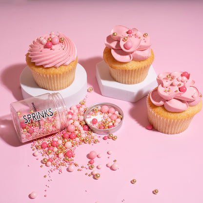 Sprinks Pink Velvet Crunch Sprinkles - 70g