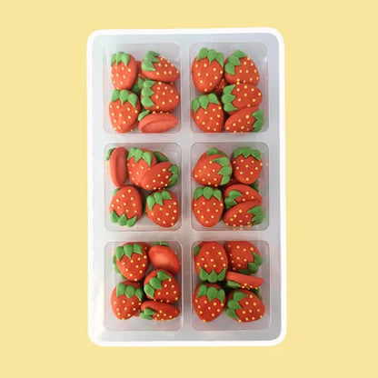 Strawberries Sugar Decorations | 48 Piece Pack