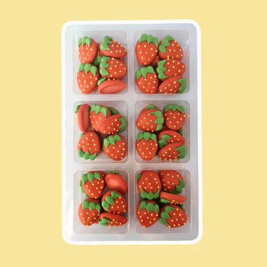 Strawberries Sugar Decorations | 48 Piece Pack