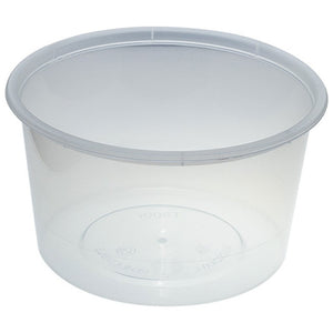 T500i (500ml) Plastic Round Container 50/Pack