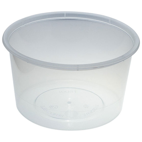 T500i (500ml) Plastic Round Container 50/Pack