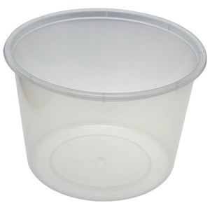 T600i (600ml) Plastic Round Container 50/Pack