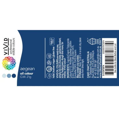 Vivid Oil Based Food Colour Aegean 21g