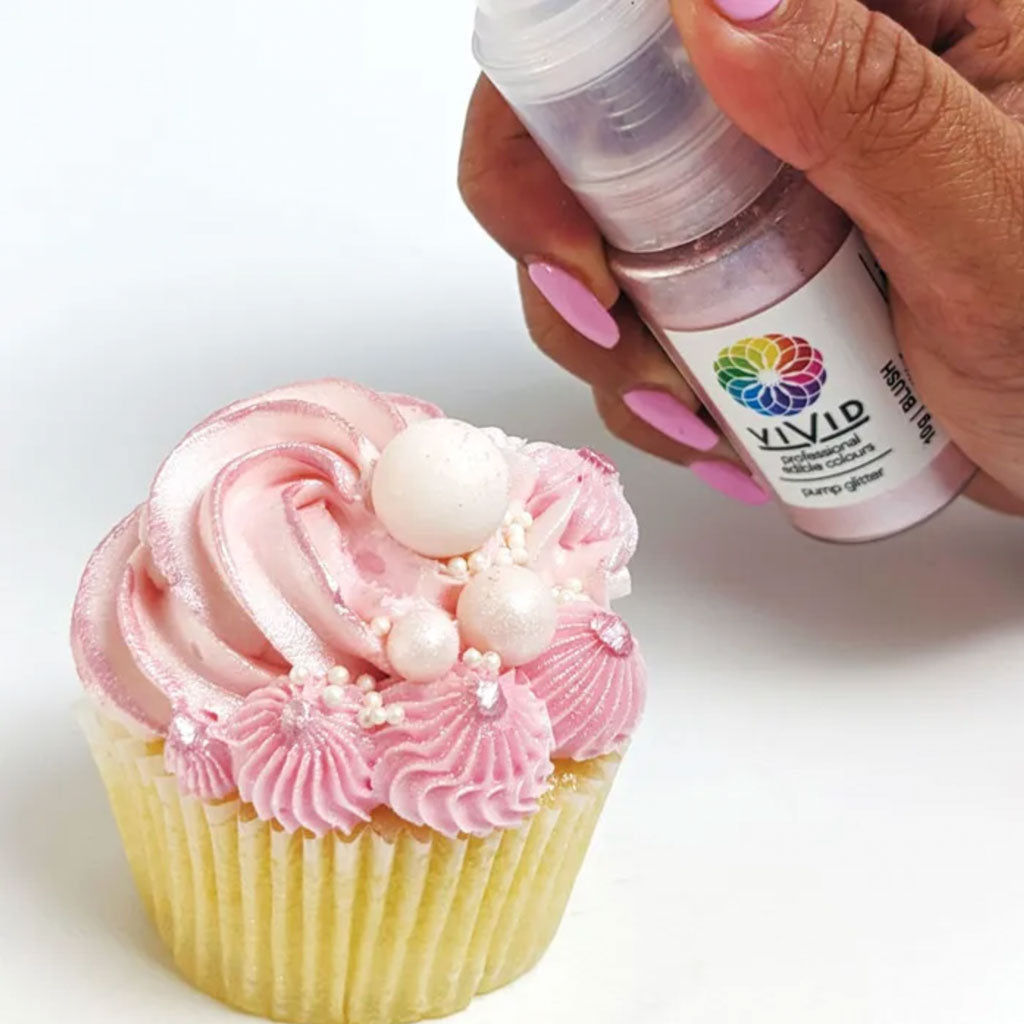 Vivid Edible Pump Glitter Blush Pink 10g | BB 11/28