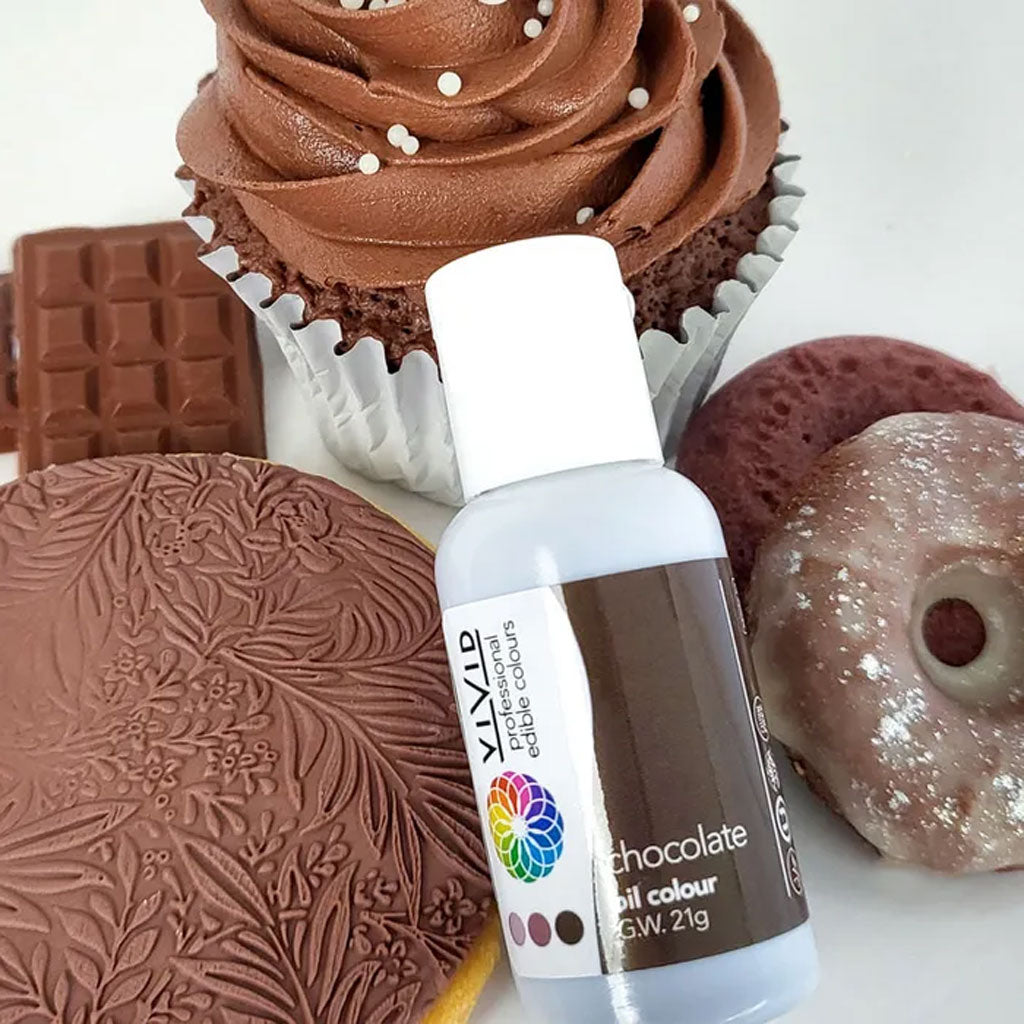 Vivid Oil Based Food Colour Chocolate 21g