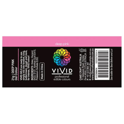 Vivid Gel Food Colour Deep Pink 21g