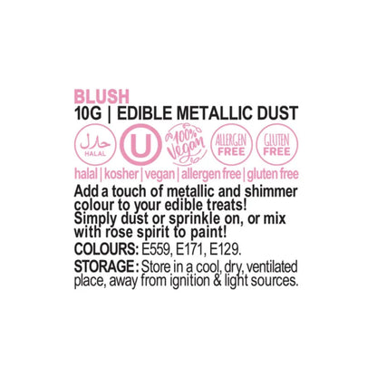 Vivid Edible Metallic Dust | Blush Pink| BB 04/28