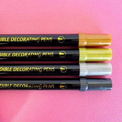 Vivid Edible Metallic Markers Basic | 4/Pack