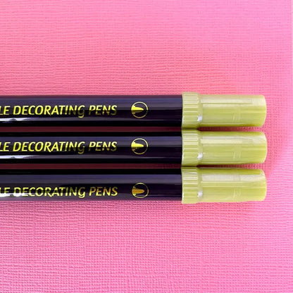 Vivid Edible Metallic Markers - Gold | 3/Pack
