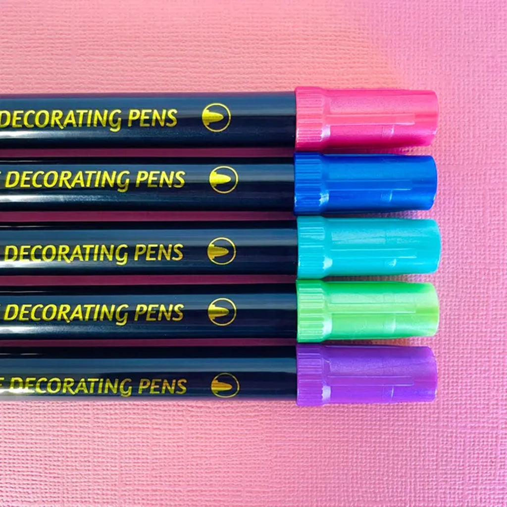 Vivid Edible Metallic Markers Rainbow | 5/Pack