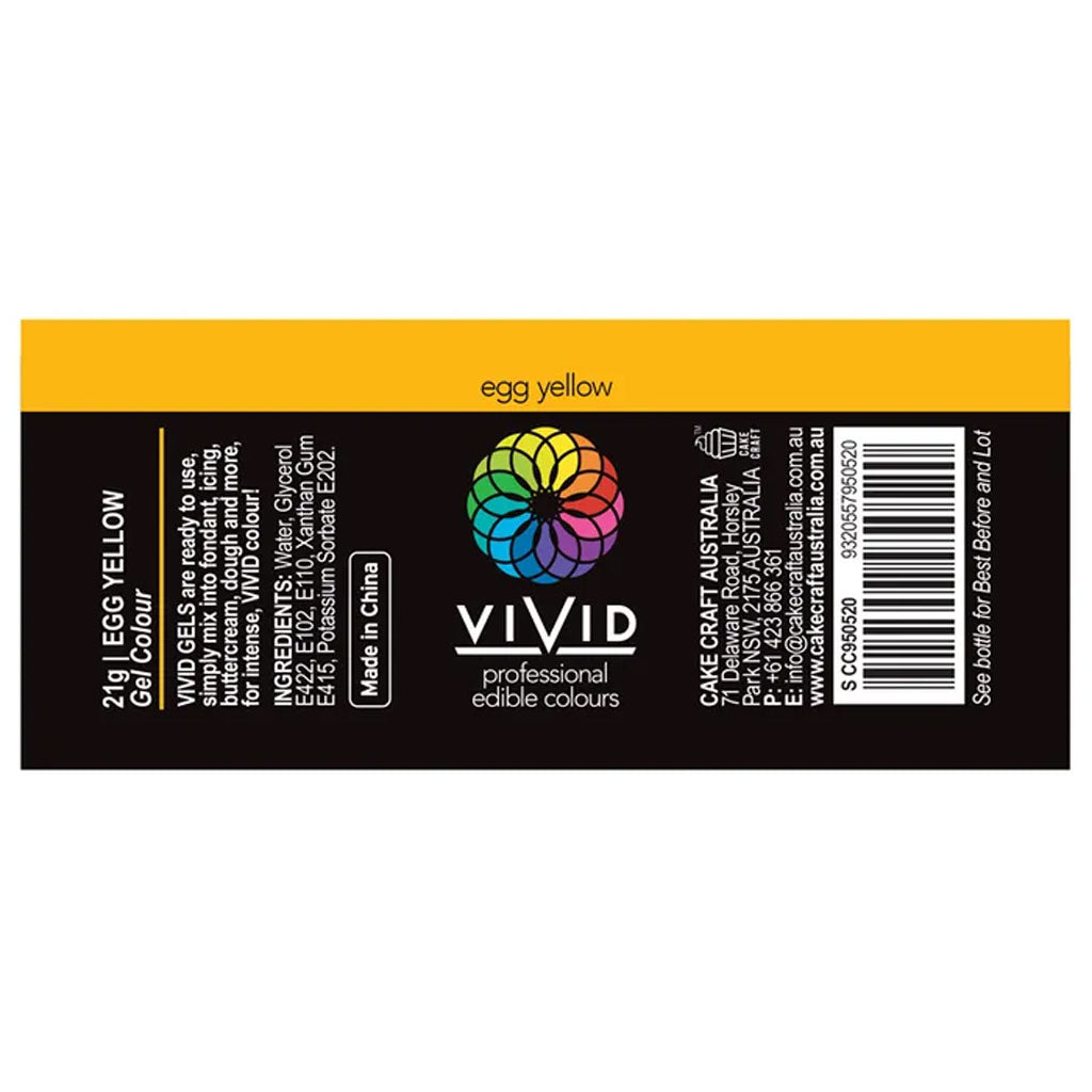 Vivid Gel Food Colour Egg Yellow 21g