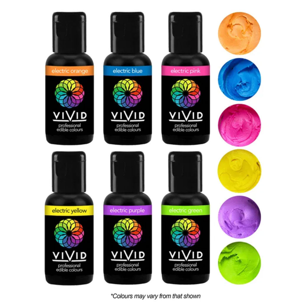 Vivid Electric 6 Pack Gel Colours 6 x 21g | BB 03/27