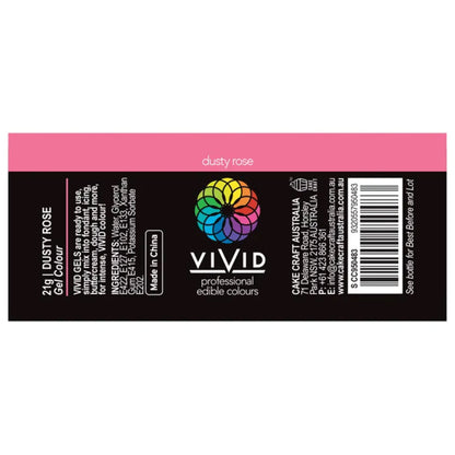 Vivid Gel Food Colour Dusty Rose 21g | BB 10/26