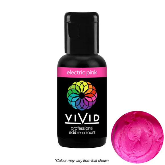 Vivid Gel Food Colour Electric Pink 21g | BB 09/26