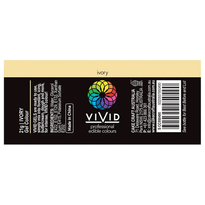 ivory gel food colour nutritional label