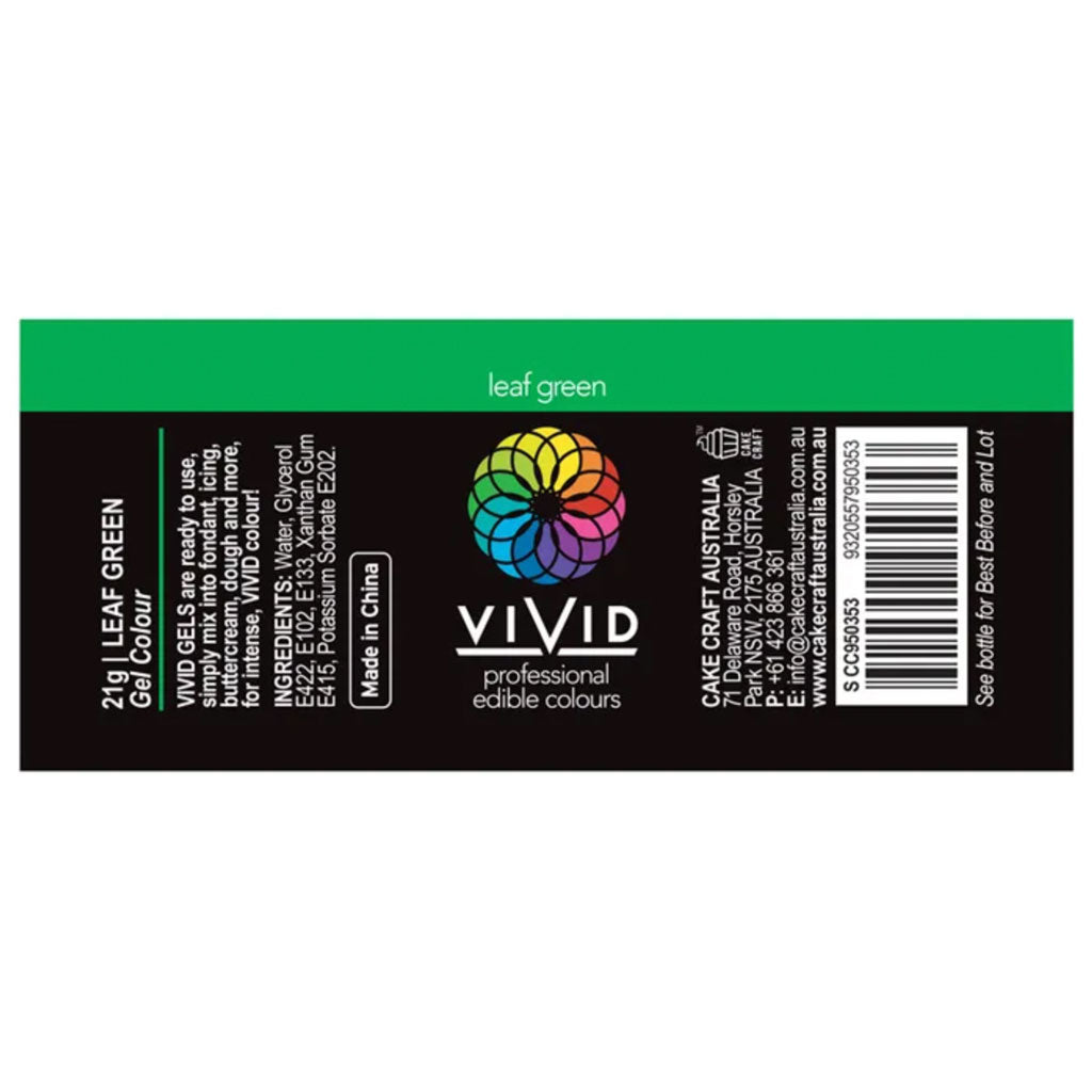 Vivid Gel Food Colour Leaf Green 21g
