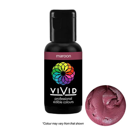 Vivid Gel Food Colour Maroon 21g