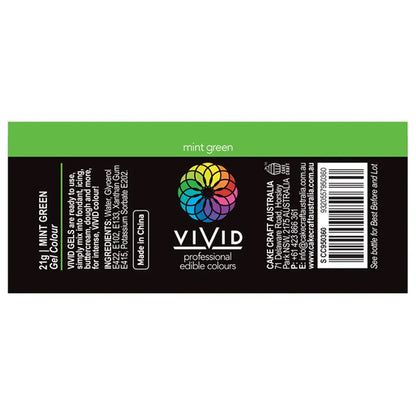 Vivid Gel Food Colour Mint Green 21g
