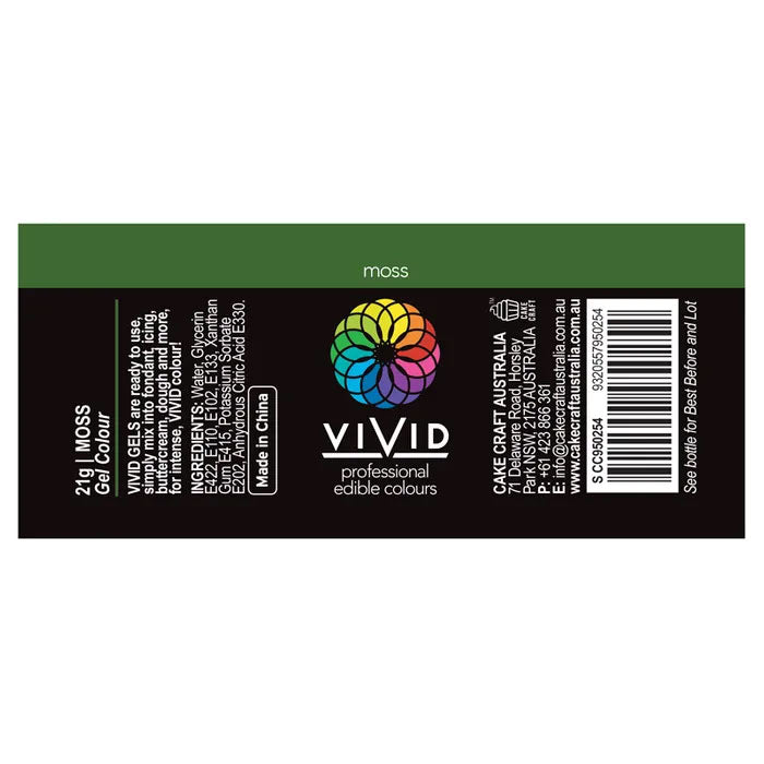 moss green food colour nutritional label