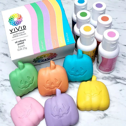 Vivid Pastel Pack Oil Food Colour | 6/Pack