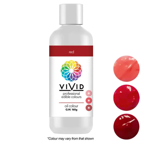 Vivid Oil Based Food Colour Red 160g | BB 09/24