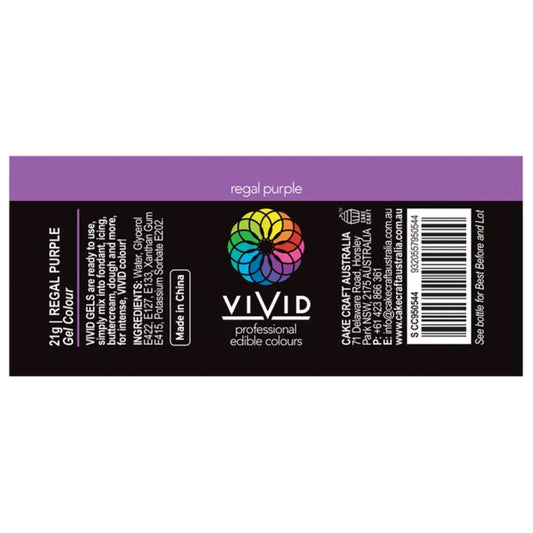 Vivid Gel Food Colour Regal Purple 21g | BB 10/26
