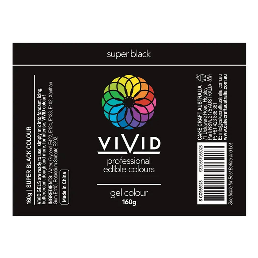 Vivid Gel Food Colour - Super Black | 160g
