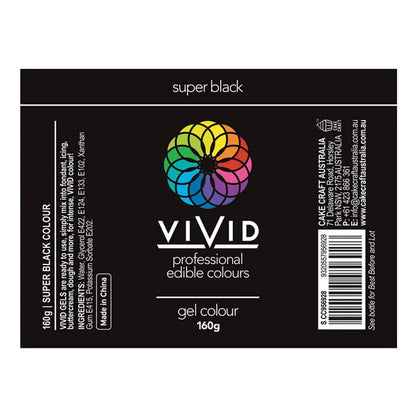 Vivid Gel Food Colour - Super Black | 160g